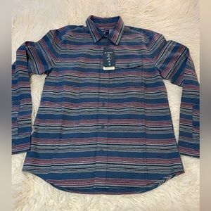 United By Blue men’s organic cotton hemp flannel sizes M & XL NWT stripe
